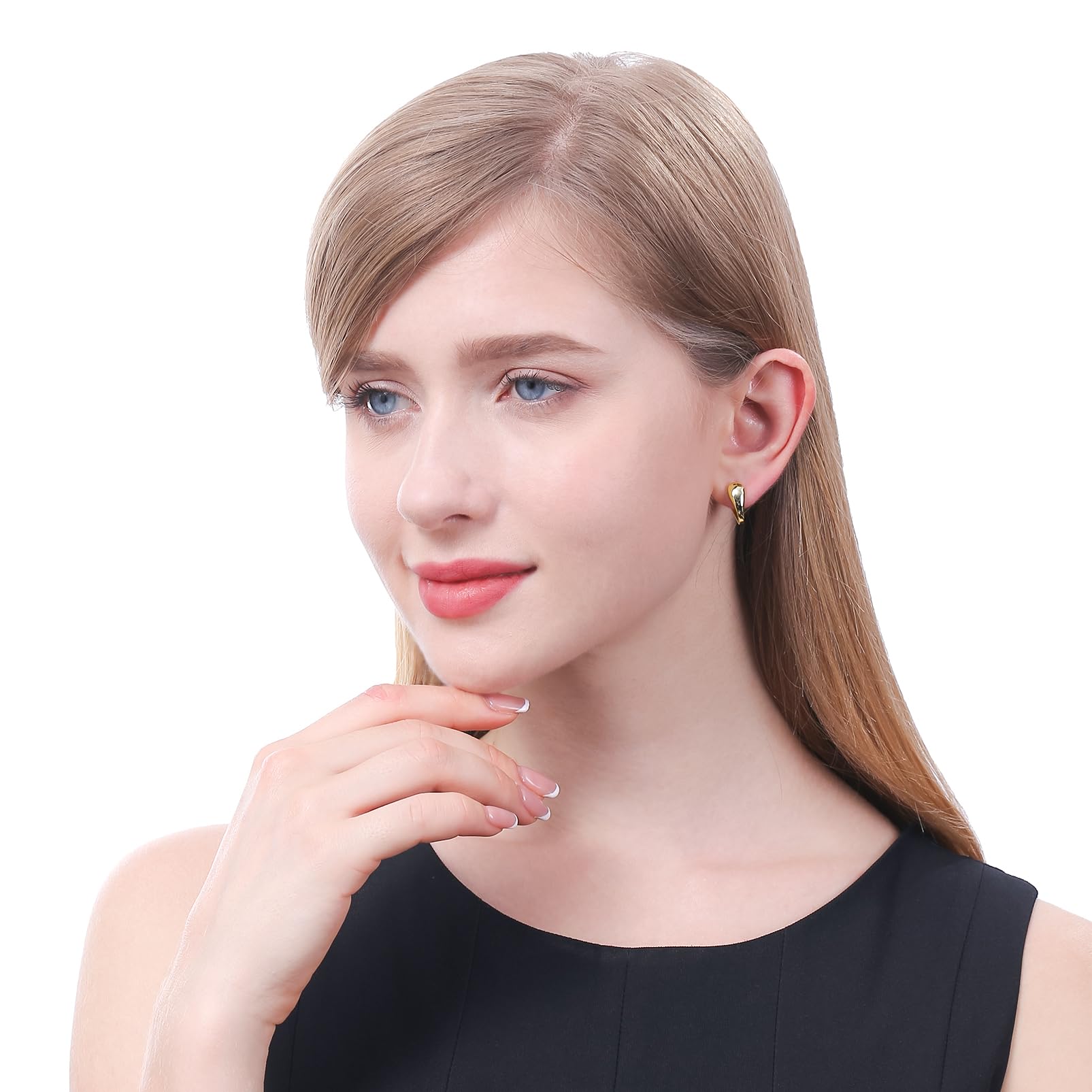 ToHeart 14k Gold Hoop Earrings for Womens Hoop Earrings Gold Plated - Image 5