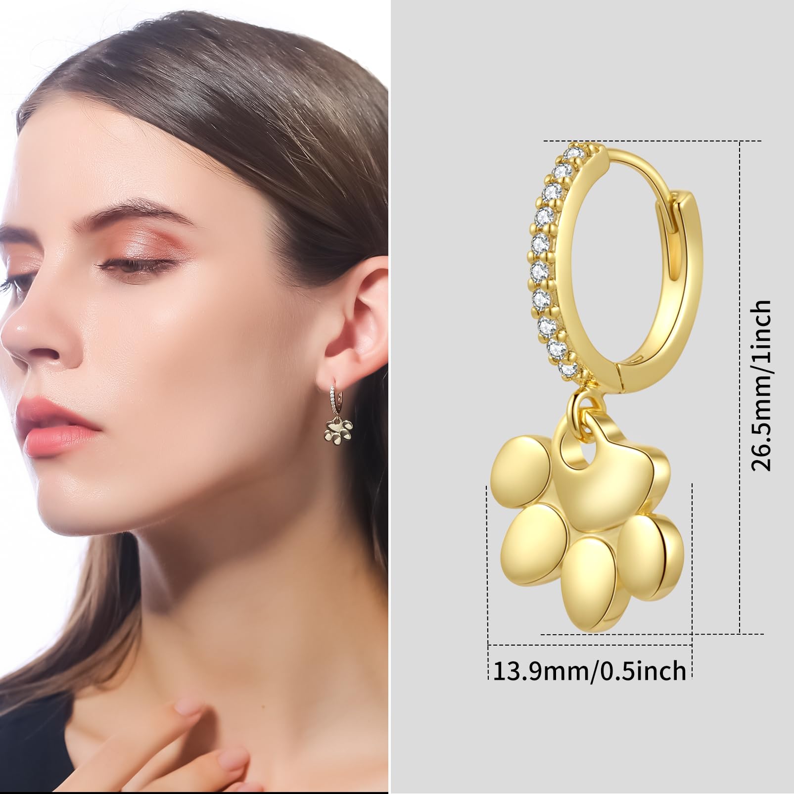 ToHeart Gold Dangle Earrings for Women Sun Hoop Earrings For Women Small Gold Hoop Earrings - Image 3