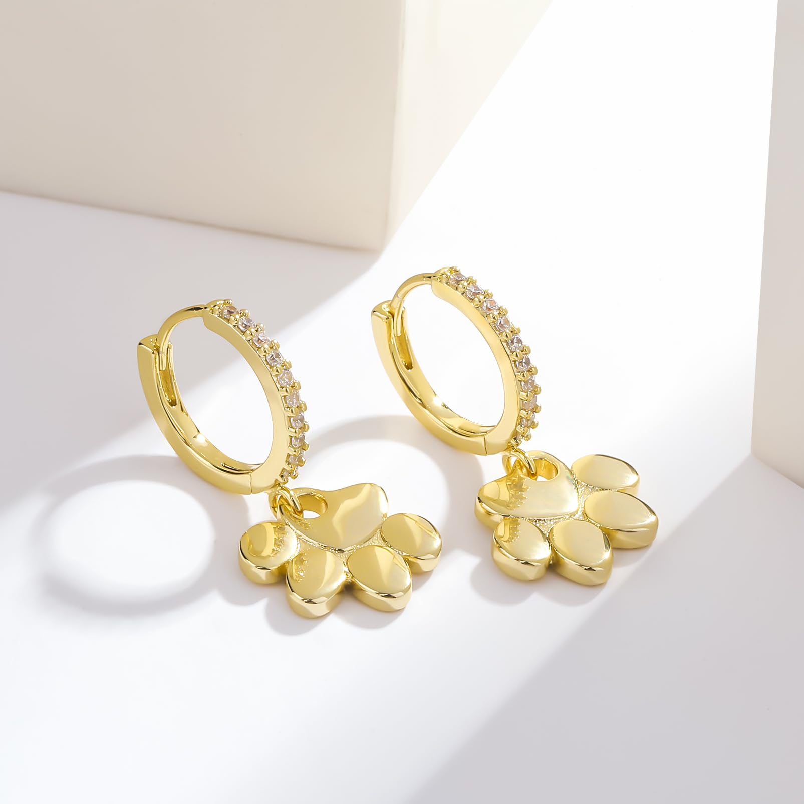 ToHeart Gold Dangle Earrings for Women Sun Hoop Earrings For Women Small Gold Hoop Earrings - Image 5