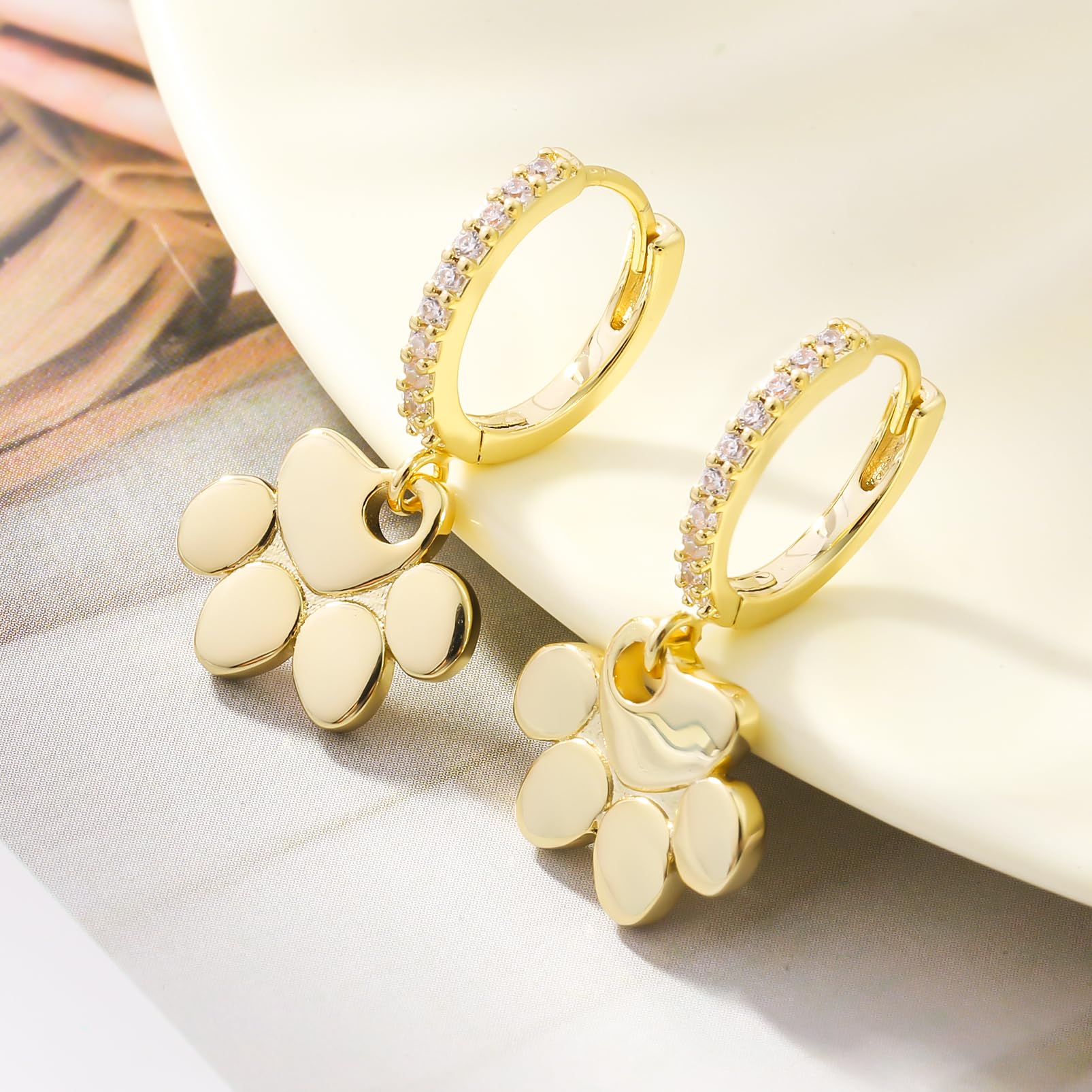 ToHeart Gold Dangle Earrings for Women Sun Hoop Earrings For Women Small Gold Hoop Earrings - Image 6