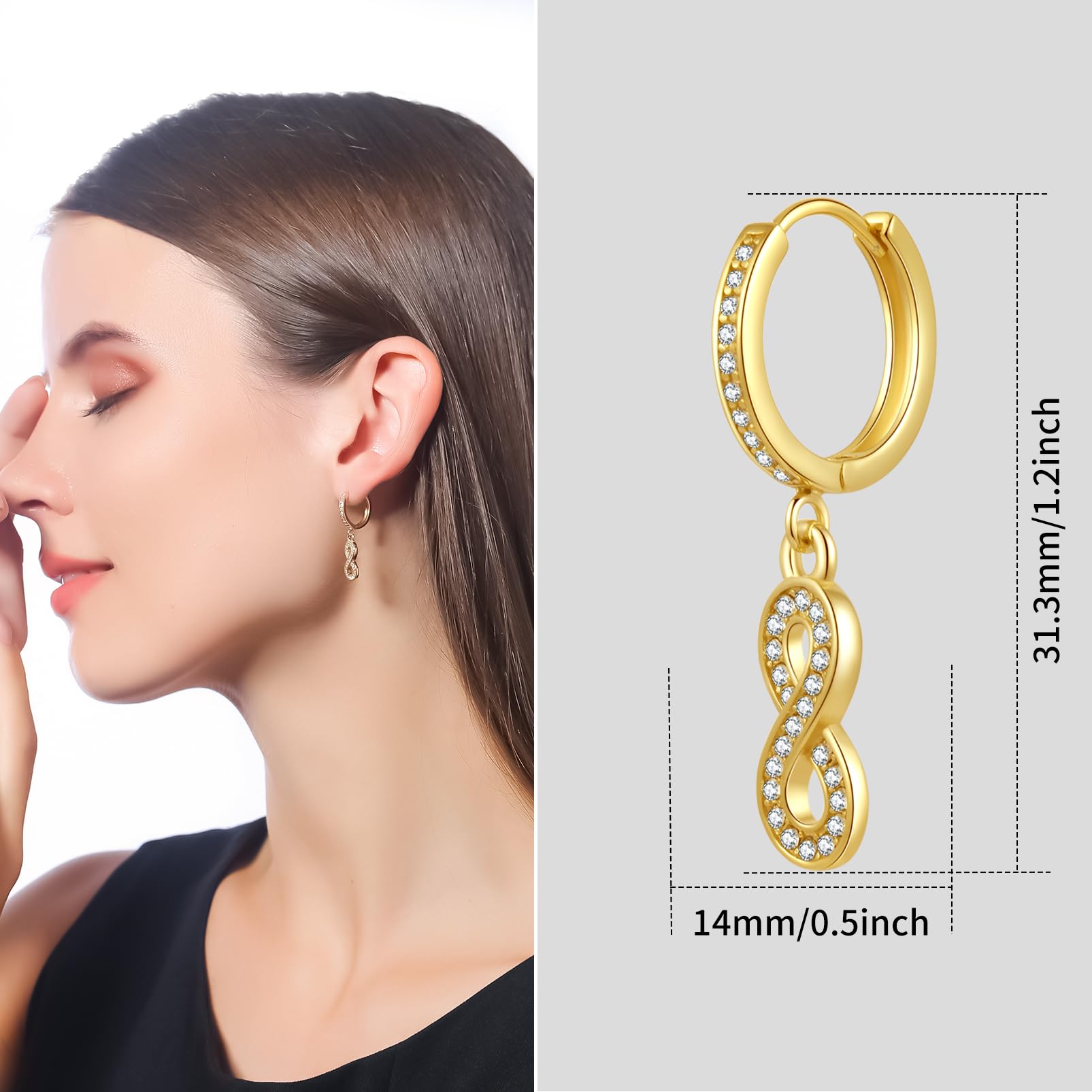 ToHeart Gold Dangle Earrings for Women Sun Hoop Earrings For Women Small Gold Hoop Earrings - Image 3