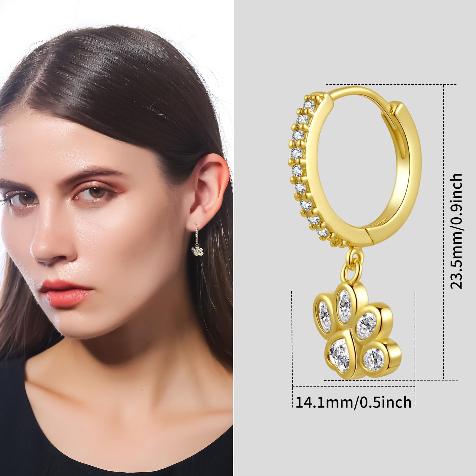 ToHeart Gold Dangle Earrings for Women Sun Hoop Earrings For Women Small Gold Hoop Earrings - Image 3