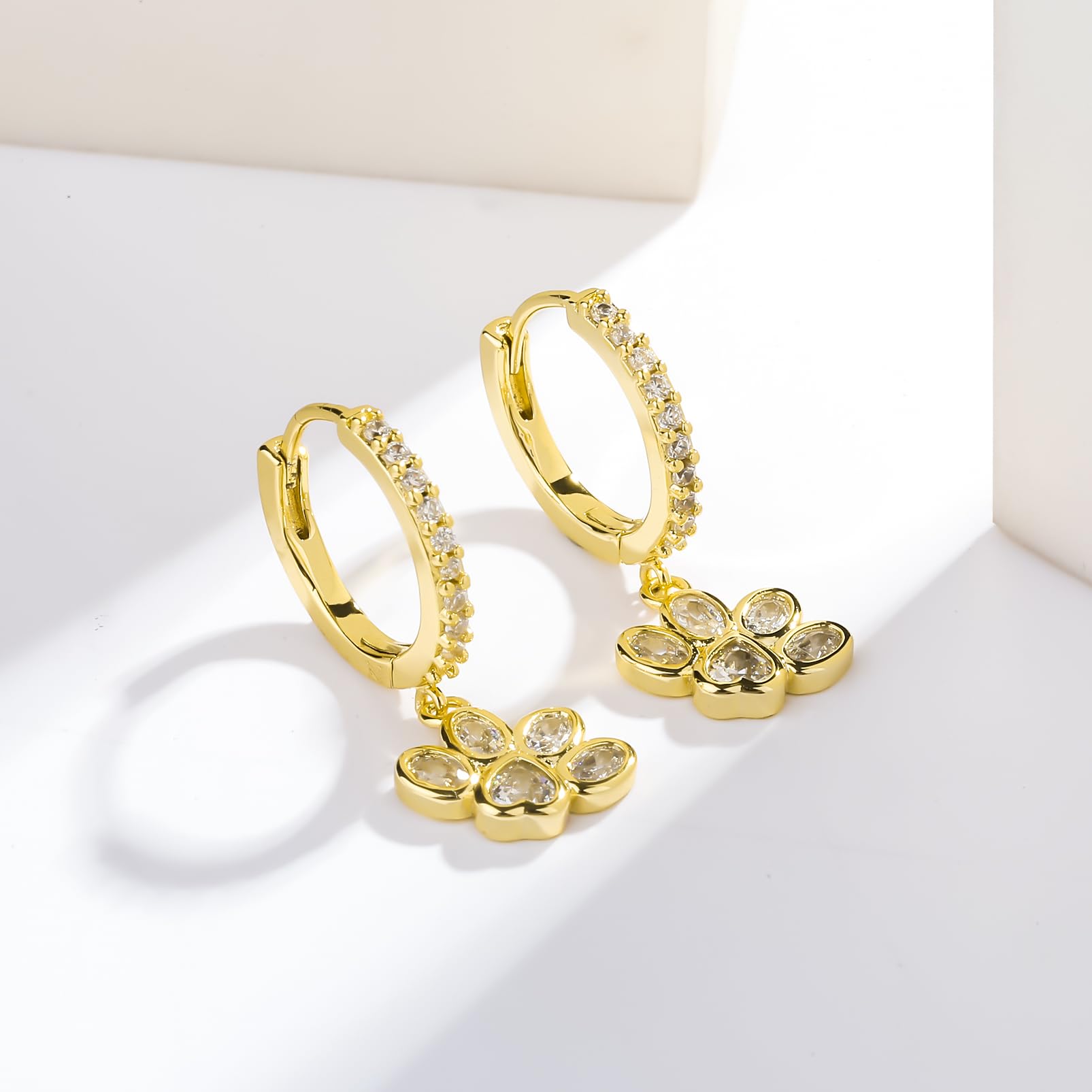 ToHeart Gold Dangle Earrings for Women Sun Hoop Earrings For Women Small Gold Hoop Earrings - Image 5