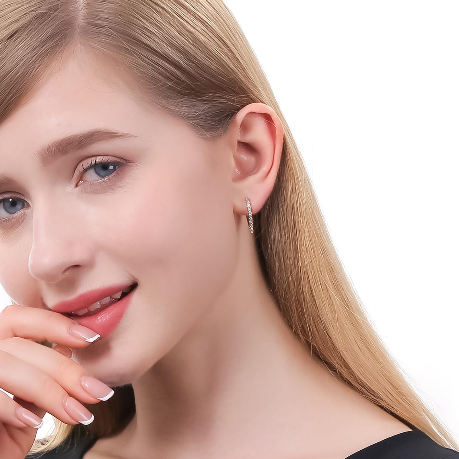 ToHeart Gold Heart Earrings, Hypoallergenic Small For Women Hollow Sweet Love Studs Earrings - Image 5