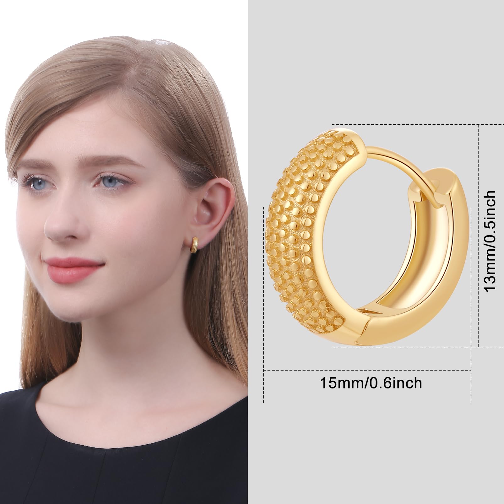 ToHeart Gold Huggies Earrings for Women Small Gold Hoop Earrings - Image 3