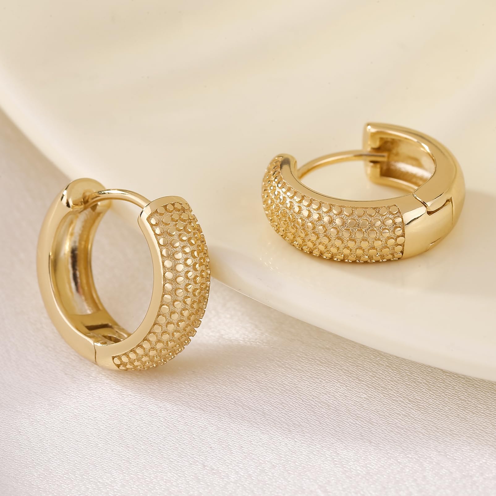 ToHeart Gold Huggies Earrings for Women Small Gold Hoop Earrings - Image 4