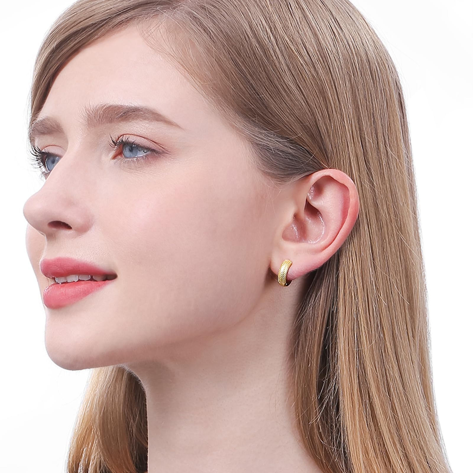 ToHeart Gold Huggies Earrings for Women Small Gold Hoop Earrings - Image 5