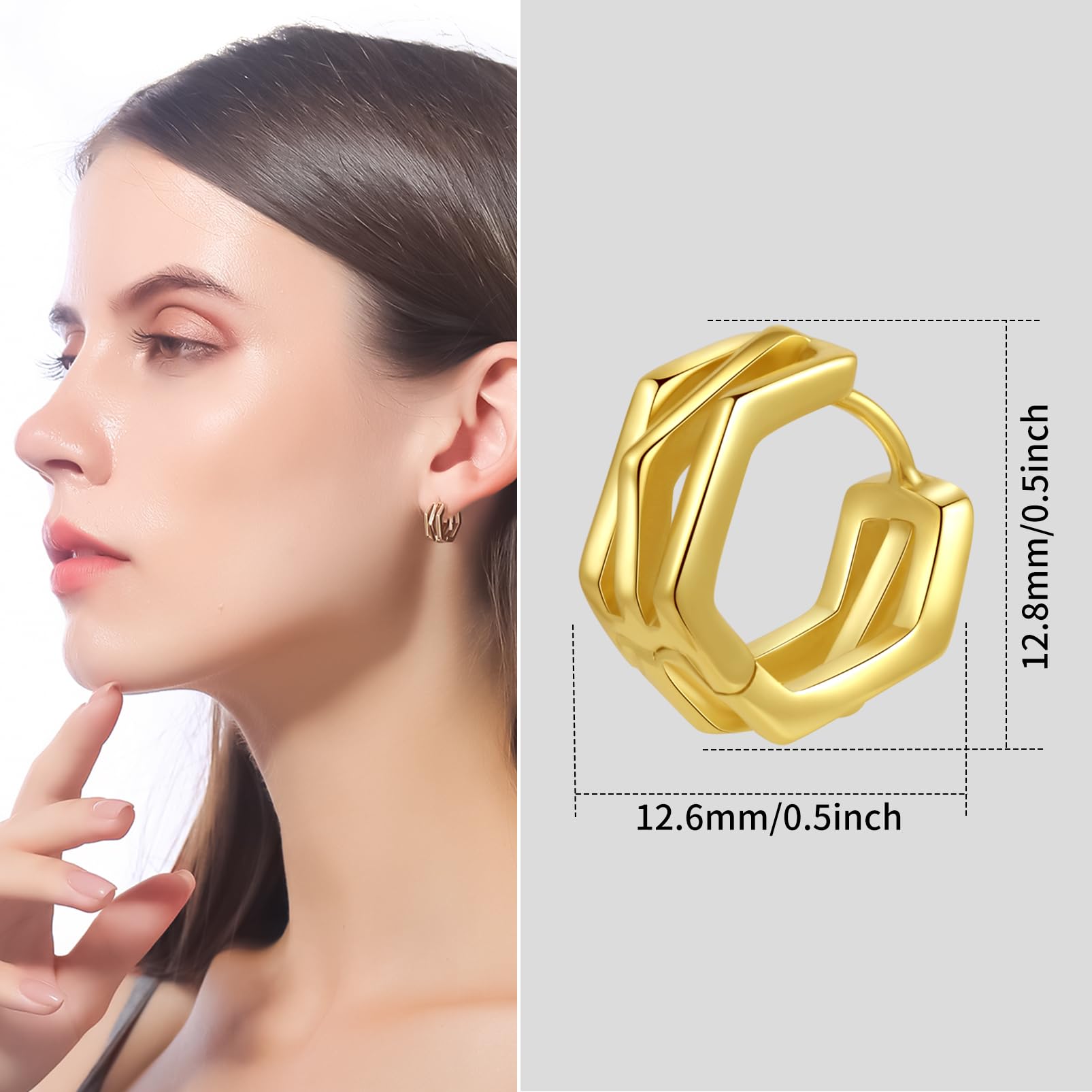 ToHeart Gold Huggies Earrings for Women Small Gold Hoop Earrings - Image 3