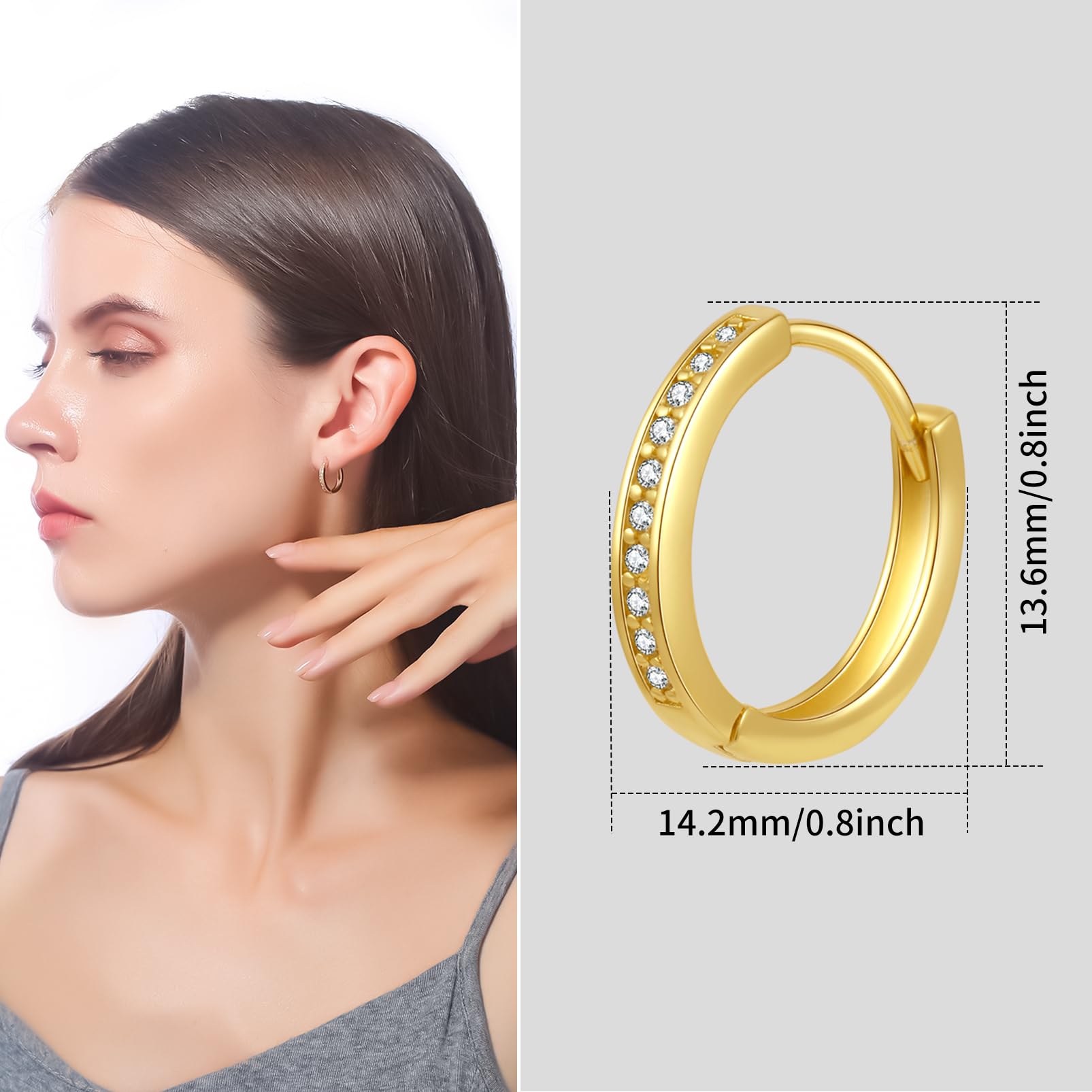 ToHeart Gold Huggies Earrings for Women Small Gold Hoop Earrings - Image 3