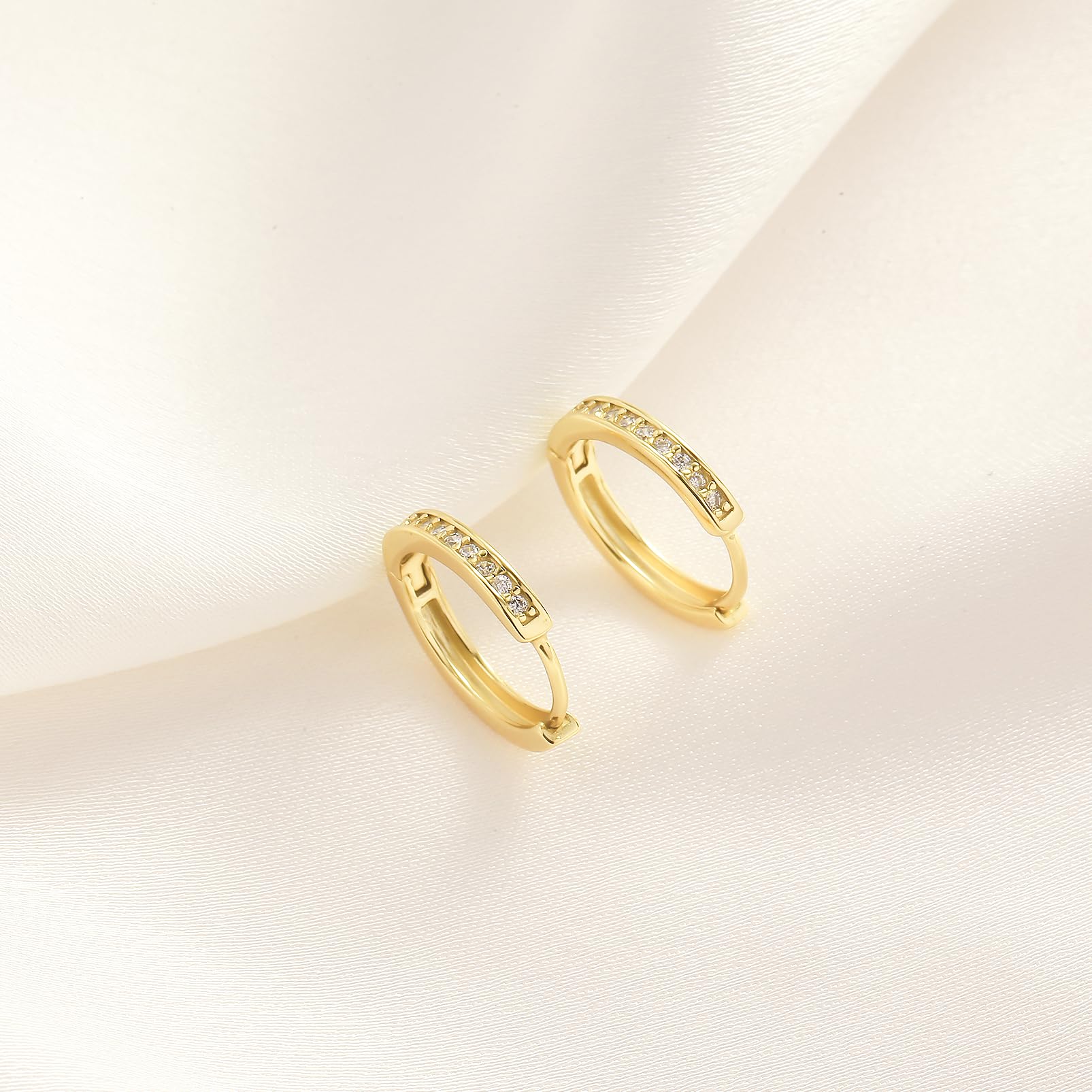 ToHeart Gold Huggies Earrings for Women Small Gold Hoop Earrings - Image 6