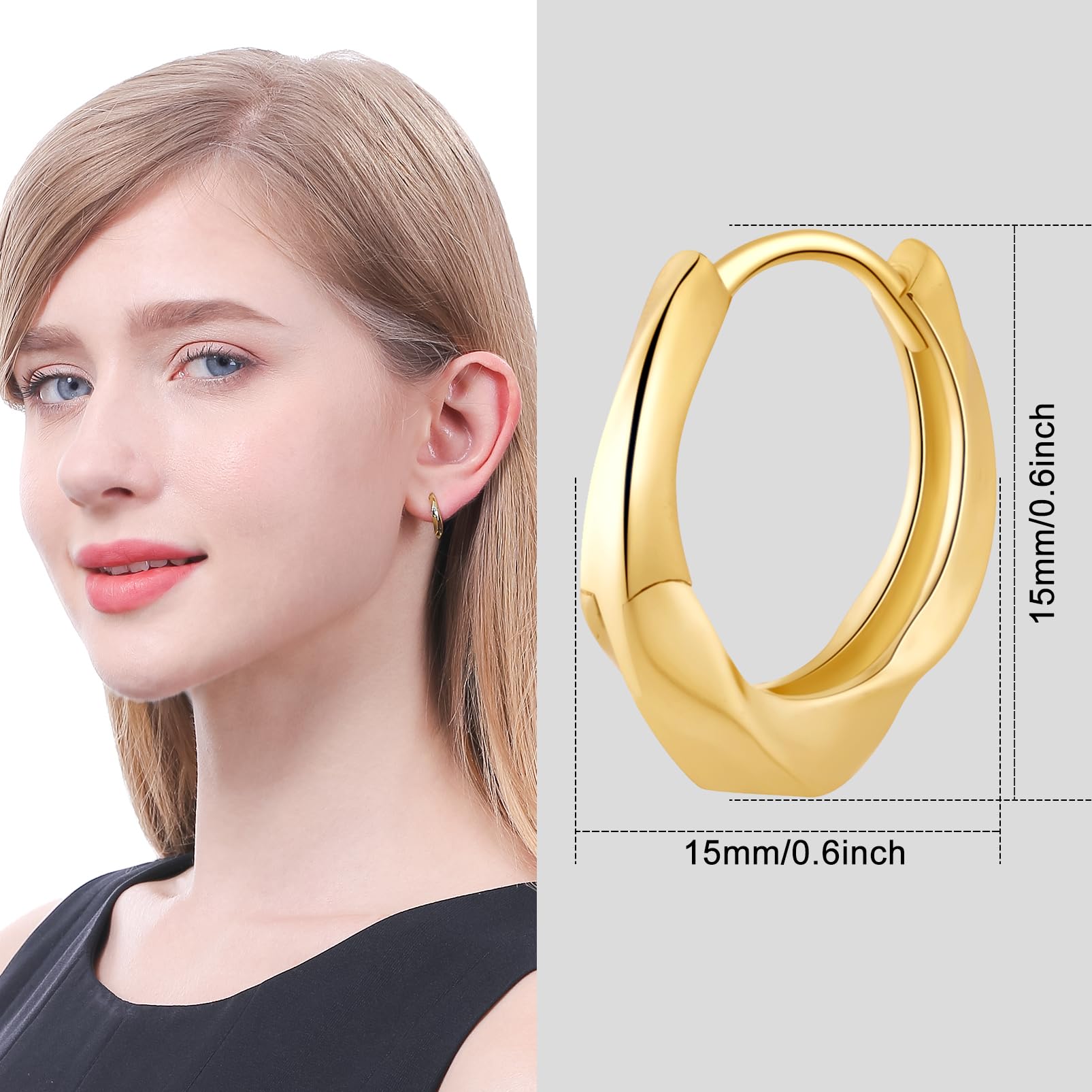 ToHeart Seashell Dangle Earrings Jewelry Gold Dangle Earrings Lightweight Gold Seashell Earrings for Women - Image 3